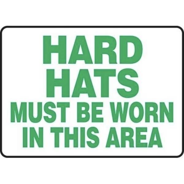Accuform Safety Sign HARD HATS MUST BE WORN MPPE519XV MPPE519XV - main